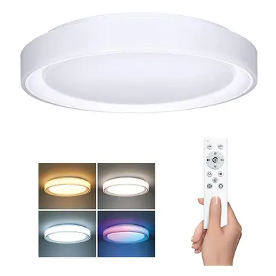 Solight LED osvětlení s dálkovým ovladačem Floco, 30W + 6W RGB, 2100lm, 40cm, změna chromatičnos