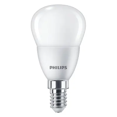 LED žárovka koule E14 P45 4.9W = 40W 470lm 6500K Studená PHILIPS