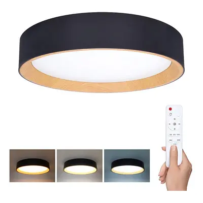 Solight LED osvětlení s dálkovým ovladačem Larios Black, 48W, 3360lm, 39cm, změna chromatičnosti