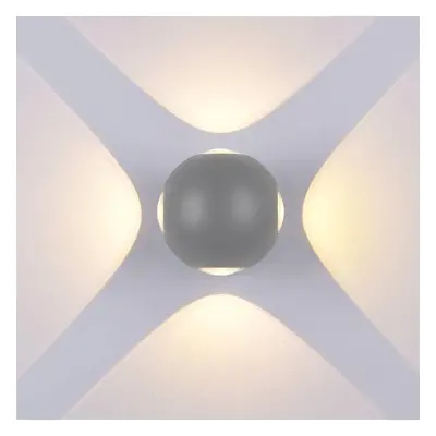 LED Wall Light kruhové 4 Diods Grey Body