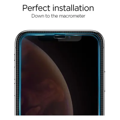 Spigen Glass FC tvrzené sklo s černým rámečkem pro iPhone X / XS / 11 Pro