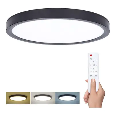 Solight LED osvětlení s dálkovým ovladačem Estela Black, 36W, 2700lm, 30cm, změna chromatičnosti