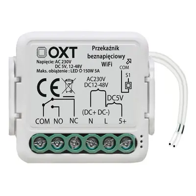 OXT mini beznapěťové relé AC 230V DC 5V 12-48V WiFi TUYA modul