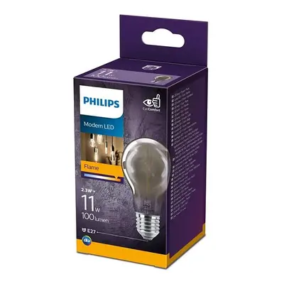 LED žárovka LED E27 A60 2.3W = 11W 100lm 1800K Teplá Filament Dymiona PHILIPS