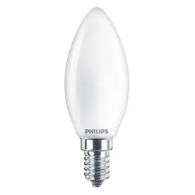 LED žárovka svíčka E14 B35 3.4W = 40W 470lm 2700 Teplá Filament Mléčná PHILIPS Stmívatelná