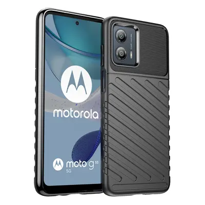 Thunder Case Motorola Moto G53 silikonové pancéřové pouzdro černé