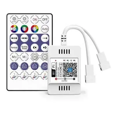 WIFI RGB Digital Pixel Kontroler 12V-24V 28 RF 2 výstupy WS2811 WS2812B