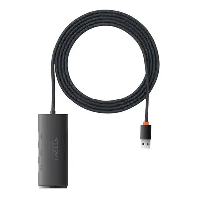 Rozbočovač 4 v 1 řady Baseus Lite USB na 4x USB 3.0 2m (černý)