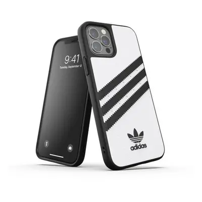 Adidas OR Tvarované pouzdro PU pro iPhone 12 Pro - černobílé