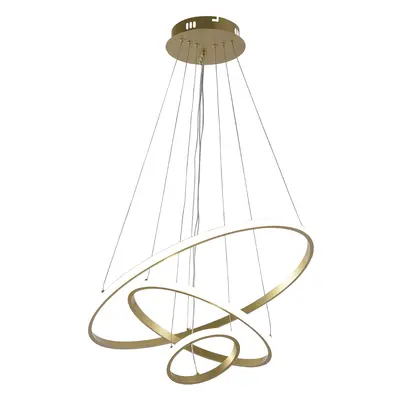 LED Závěsné svítidlo Lamp CCT 78W Brushed Gold Stmívatelná + Dálkový ovladač