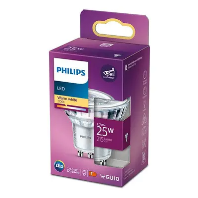 LED žárovka Halogen GU10 PAR16 2.7W = 25W /lm 2700K Teplá 36° PHILIPS