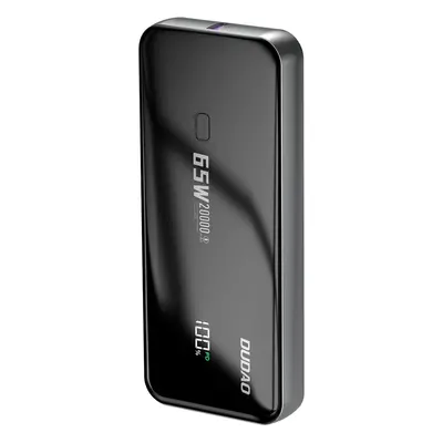 Dudao K65 powerbanka s displejem USB-A / USB-C 20000mAh 65W - černá