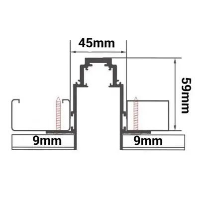 Built-In Přisazené Magnetic Track System - R35 Aluminium