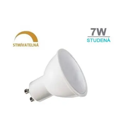 LED žárovka 7W 8xSMD2835 GU10 500lm studená bílá STMÍVATELNÁ