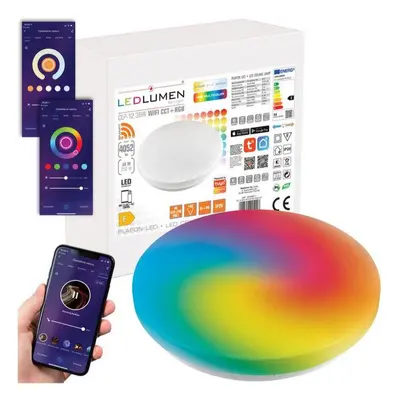 LED stropní svítidlo CLP-12 36W WiFi RGB+CTT