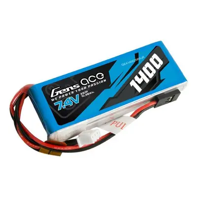 Gens ace 1400mAh 7,4V 2S1P LiPo baterie pro JR plug-in vysílač