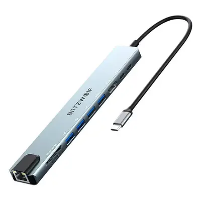 Dokovací stanice Blitzwolf BW-TH5 10v1 USB-C (stříbrná)