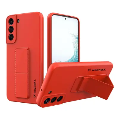 Wozinsky Kickstand Case silikonové pouzdro se stojánkem pro Samsung Galaxy S22+ červené