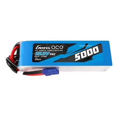 Gens ace G-Tech 5000mAh 22,2V 45C 6S1P LiPo baterie s konektorem EC5