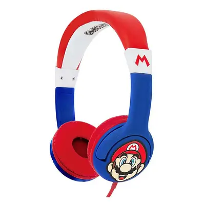 Dětská drátová sluchátka OTL Super Mario (modrá/červená)