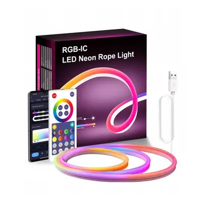 Neon RGBIC 24W 12V IP67 Dálkové ovládání 5m WiFi TUYA