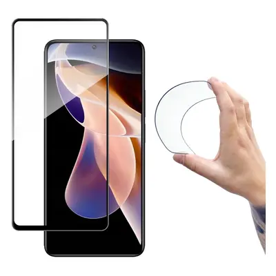 Wozinsky Full Cover Flexi Nano glass film tvrzené sklo s rámečkem Xiaomi Redmi Note 11 Pro+ / 11