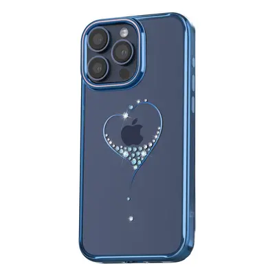 Silikonové pouzdro s krystaly Swarovski Kingxbar Wish Series pro iPhone 15 - modré