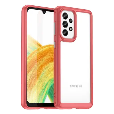 Pouzdro Outer Space pro Samsung Galaxy A33 5G s ohebným rámečkem, červené