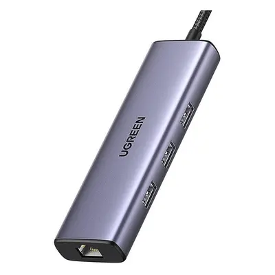 UGREEN CM512 Adaptér 6 v 1 USB-C na 3x USB A 3.0, HDMI, RJ45, převodník PD