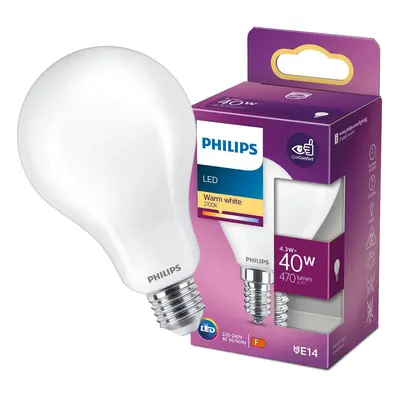 LED žárovka LED E14 Koule 4,3W = 40W 470lm 2700K Teplá PHILIPS