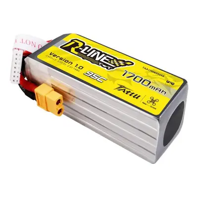 Tattu R-Line 22,2V 1700mAh 6S 95C Lipo baterie s konektorem XT60 Plug