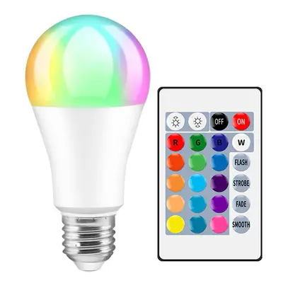 A60-RGB-9W | RGB LED žárovka 16 barev | Závit E27 | Koule | IR dálkové ovládání