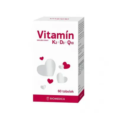 Vitamín K2+D3+Q10 Biomedica tob.60