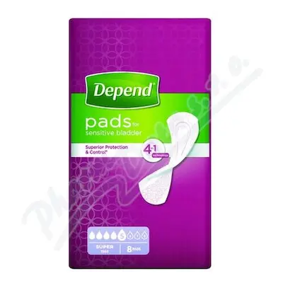 Depend Pads Super inkont.vložky ženy 8ks