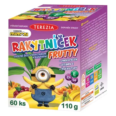 RAKYTNÍČEK Frutty želat.+Zn+Se+Vit.E MIMONI 60ks