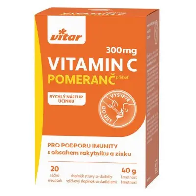 Vitar Vitamin C 300mg+rakytník+zinek sáčky 20x2g