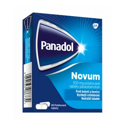 Panadol Novum 500mg, tablety na bolest a snížení horečky 24 tablet