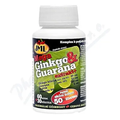 JML Mega Ginkgo Guarana+ tbl.60+30 zdarma