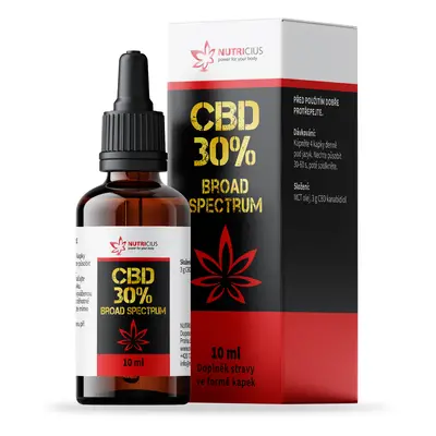 NUTRICIUS CBD OLEJ 30% BROAD SPECTRUM 10ML