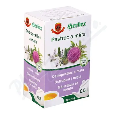 HERBEX Ostropestřec a máta n.s.20x4g