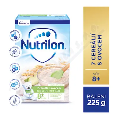 Nutrilon Kaše 7 cereálií s ovocem 225g