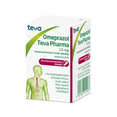 Omeprazol Teva Pharma, 10mg, 28 enterosolventních tvrdých tobolek