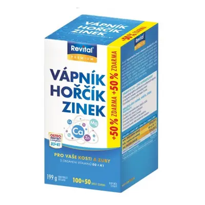 Vitar Vápník+hořčík+zinek+vit.D3+K1 tbl.100+50