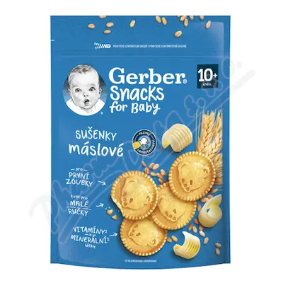 Gerber Snacks máslové sušenky 180g 10M