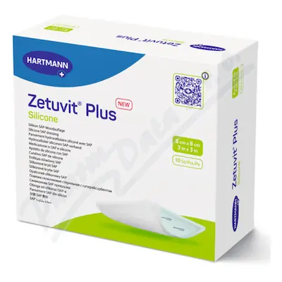 Zetuvit Plus Silicone 8x8cm sil. krytí SAP 10ks