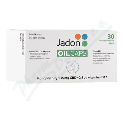 Jadon OIL CAPS konop.olej 15mg CBD+vit.B12 cps.30