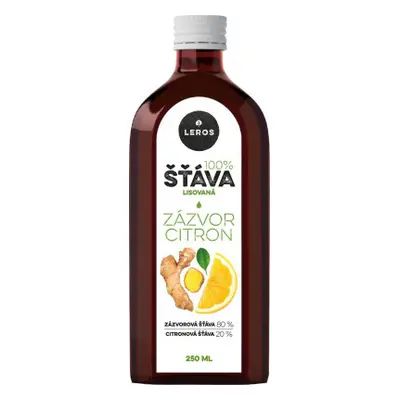 LEROS 100% šťáva zázvor a citron 250ml