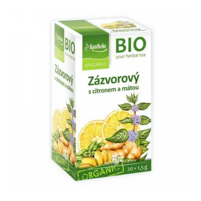 Apotheke BIO Zázvor s citronem a mátou čaj 20x1.5g