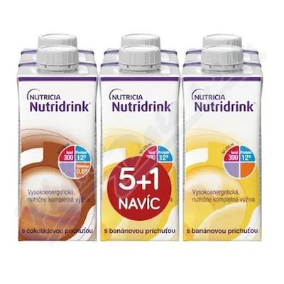 Nutridrink balíček 5+1 (čokoláda-banán) 6x200ml