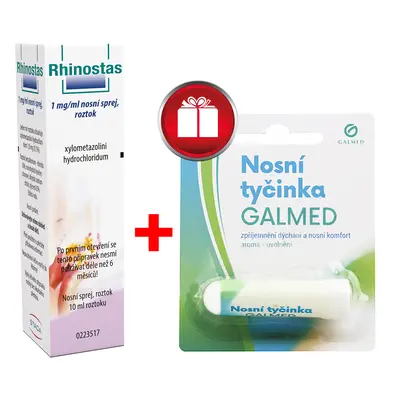 Rhinostas 1mg/ml nas spr sol 10ml+Dárek Nosní inhl